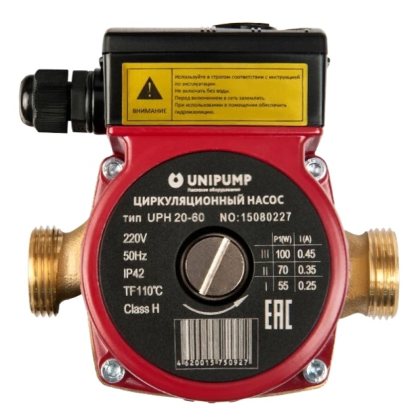 Насос циркул ГВС UPH 20-60 130 PN10 230В в/к Unipump 21725