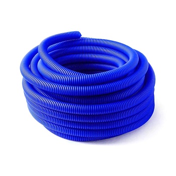 Труба гофрированная Varmega VM58003 ПНД 32 мм, синяя (для труб 25 мм), бухта 50 м