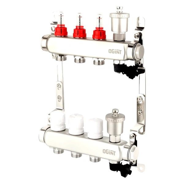 Группа коллект нерж расход 1" м/м 4в 3/4" ЕК н/р в/к Ogint 9505-03