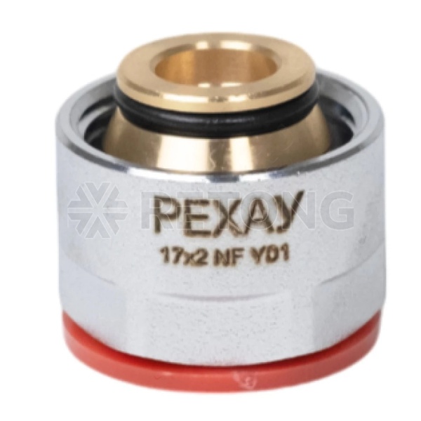 Соединитель PE-X хром обж Дн20х3/4" ЕК ВР THERM S Рехау 12506173002