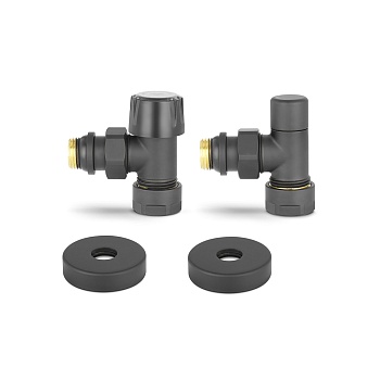 Комплект термостатический с запорным клапаном Varmega №1 VMDV10-210415, 1/2" x 3/4"EK ВР-НР, угловой