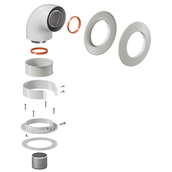 Отвод коаксиал универ 60/100мм 90гр KRATS K-01