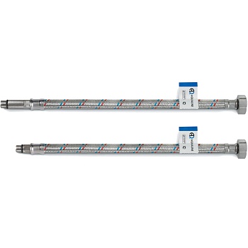 Подводка гибкая д/смес нерж М10-Н1/2" 0.6м нж/г пара AQUALINE 04833