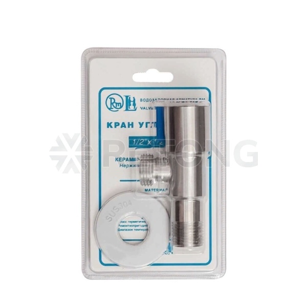 Кран угл нерж быт с/отр G1/2" Ру10 р/р флк RM-L ATS-1212