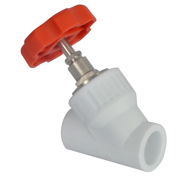 Клапан PP-R бел запорн Дн20х45гр VALFEX 10174020