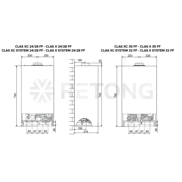 Котел газ наст 2/конт 28.7кВт CLAS XC 24 FF Ariston 3301676