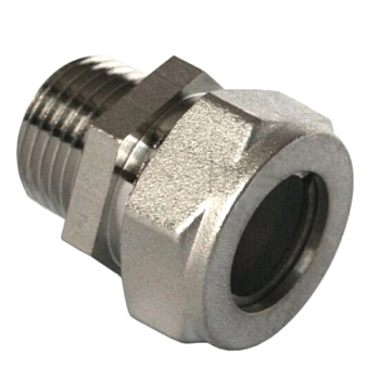 Муфта лат никель 15Aх1/2" обж/р STAHLMANN SSML1501/2NEF