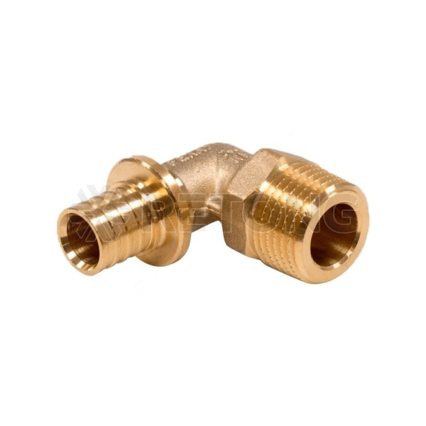 Угольник PE-X лат аксиал Дн20х3/4" НР MX Рехау 11097081001