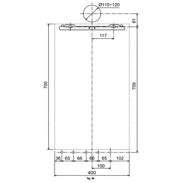 Котел газ наст 1/конт 24кВт Divatech D HF24 Ferroli 0DAO4ZYA