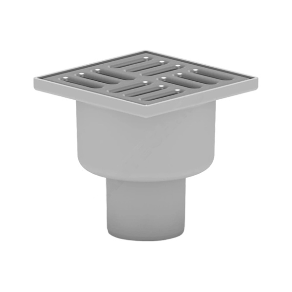 Трап нерег верт/вып гидр/затв Дн50 нерж/реш 100х100 АНИ Пласт TA5202