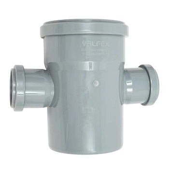 Крестовина PP-H 1-пл сер б/н Дн110х50х50х87,5гр в/к BASE VALFEX 27211550