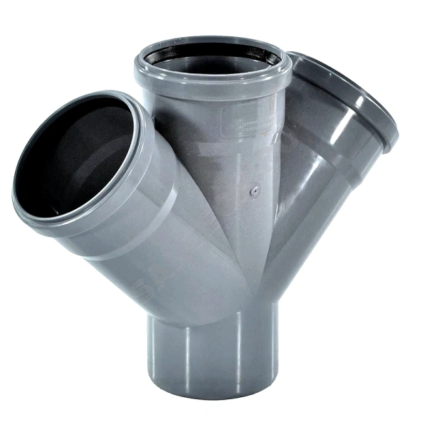 Крестовина PP-H 1-пл сер б/н Дн50х50х50х45гр в/к BASE VALFEX 27105050