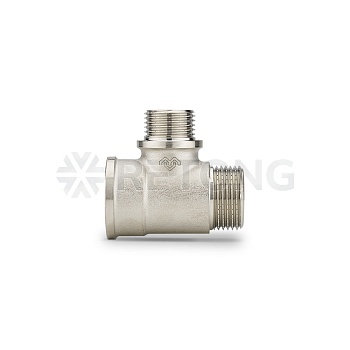 Тройник Varmega НР-НР-ВР переходной 3/4" x 1/2" x 3/4", никелированный