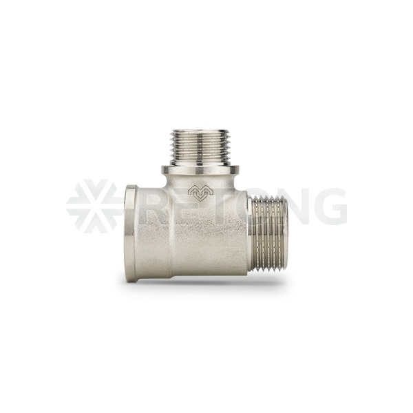 Тройник Varmega НР-НР-ВР переходной 3/4" x 1/2" x 3/4", никелированный