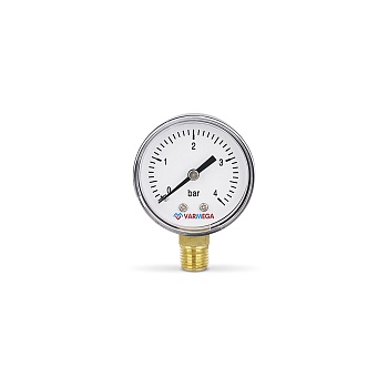Манометр радиальный Varmega VMMT10-500402, диаметр 50 мм, 4 бар, 1/4"