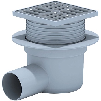 Трап рег гор/вып сух/затв Дн50 нерж/реш 120х120 АНИ Пласт TQ5614