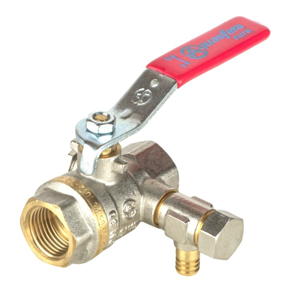 Кран шар лат спуск Euro нк Ду20 Ру40 м/м полн рыч Aquasfera 1012-02