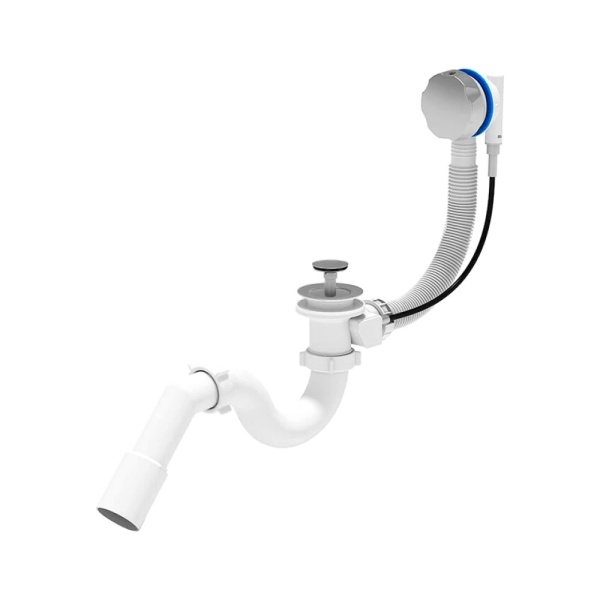 Сифон д/ванны труб полуавт 1 1/2"x40 пер/тр 45гр 40/50 АНИ Пласт EM311