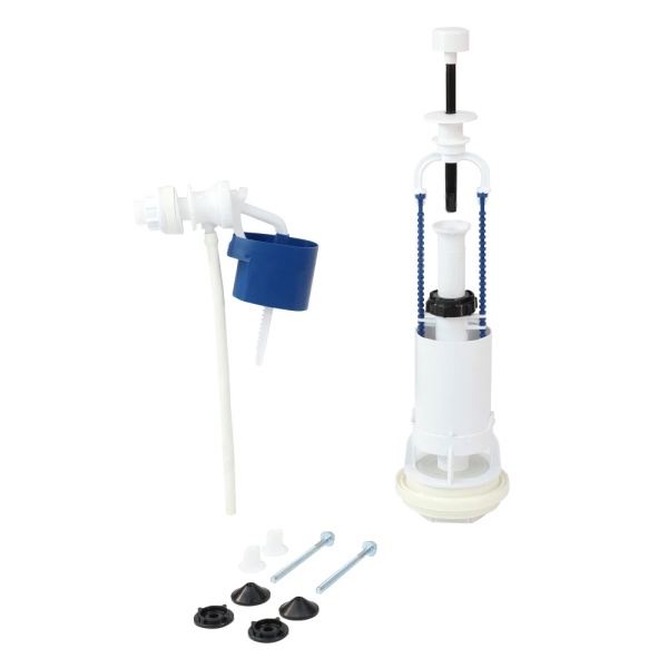 Арматура д/бачка набор 1/2" пл/ш б/под бел шток 1реж Уклад А 110.56.14.0