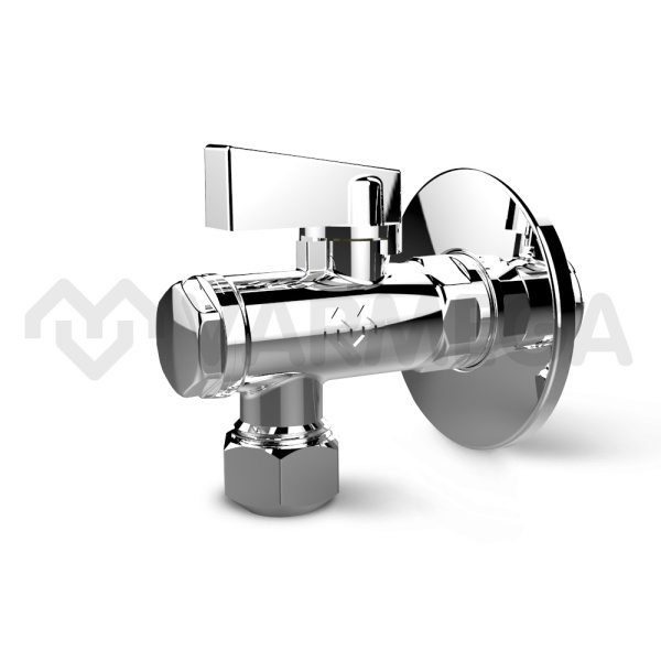 Кран шаровый угловой с фильтром для смесителей Varmega Classico VM07401 1/2"x 10 НР-ЦС, с розеткой,