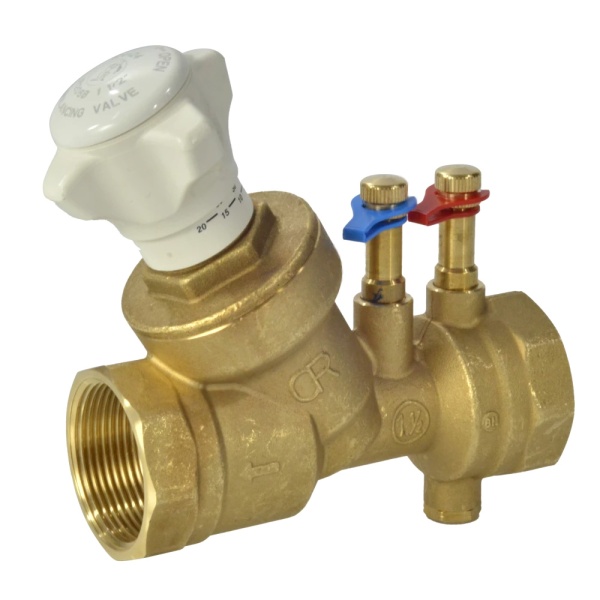 Клапан баланс лат R206B Ду32 Ру25 м/м Kvs9.5 нип Giacomini R206BY006