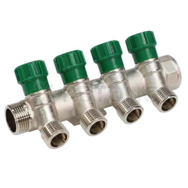 Коллектор лат клап рег 3/4" м/р 4в 1/2" ПУ н/р 36мм M210 SantechSystems