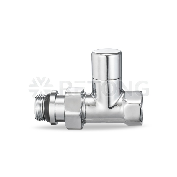 Запорный радиаторный клапан Varmega VMDV04-410404, 1/2" ВР-НР, прямой, хромированный