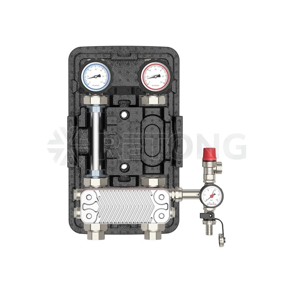Насосная группа Varmega V-Flow DN25,  с теплообменником 20 пластин, нержавеющая сталь, без насоса
