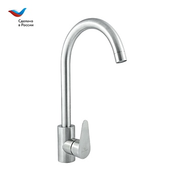 Смес/мойка Ж-Серия однор выс/изл бок/р гайка Сталь Славен СЛ-ОД-Ж22