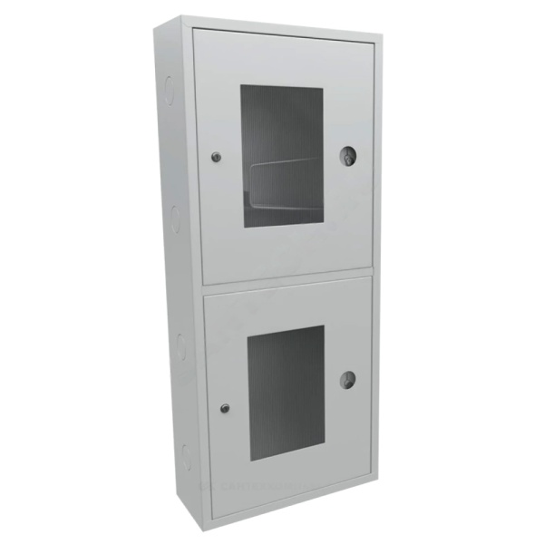 Шкаф пожарный навесной ШП-КО-320 НОБ (1ПК+2огн) ЗМ 1300х540х230 бел Балтика-01