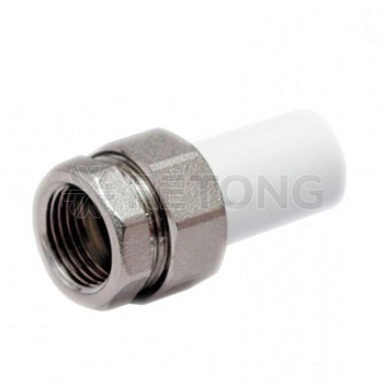 Муфта тр PP-R бел комб разъем Дн32х1/2" Ру25 нр пайка/вн/р VALFEX 10157215