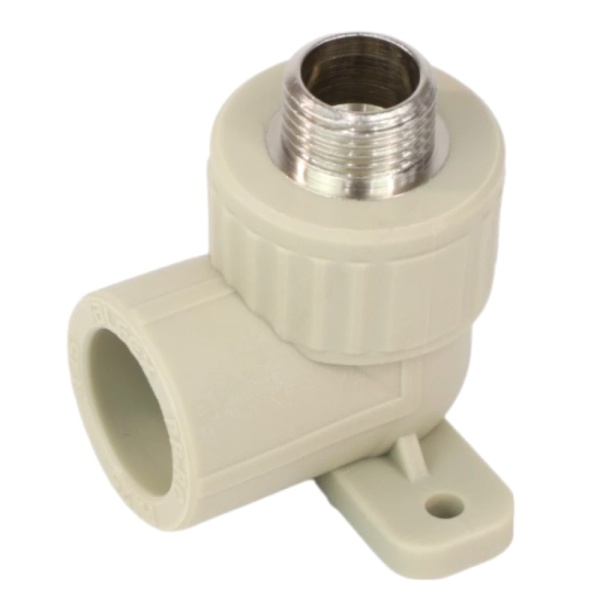 Угольник PP-R сер комб Дн20х1/2" НР с креплением VALFEX 10121020Г