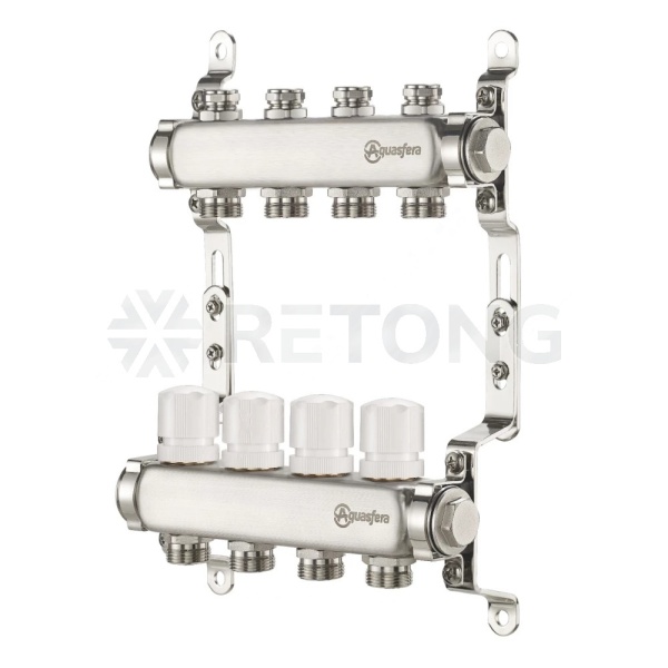 Группа коллект нерж баланс 1" м/м 8в 3/4" ЕК н/р Aquasfera 9504-07