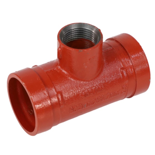 Тройник перех п/резьб Ду100х50(Дн114х2") грувлок XGQT08S JIANZHI