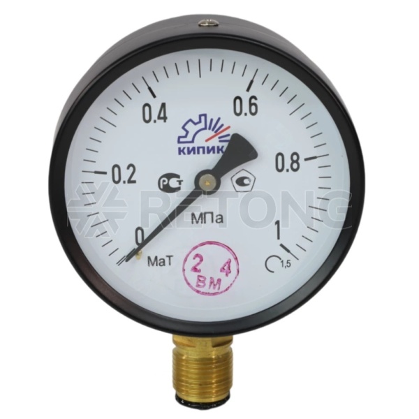 Манометр рад МаТ-100 0-1,0МПаДк100 G1/2" ст Пензапромарматура 053102100