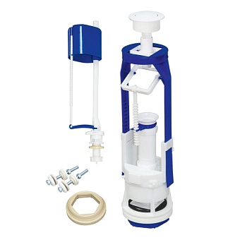 Арматура д/бачка набор 1/2" пл/ш н/под бел кноп 1реж РБМ АС-17.2