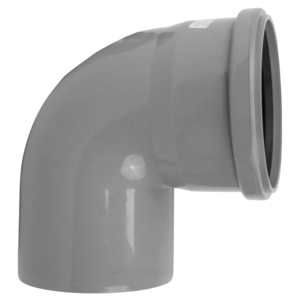 Отвод PP-H сер б/н Дн40х87,5гр в/к BASE VALFEX 20101040
