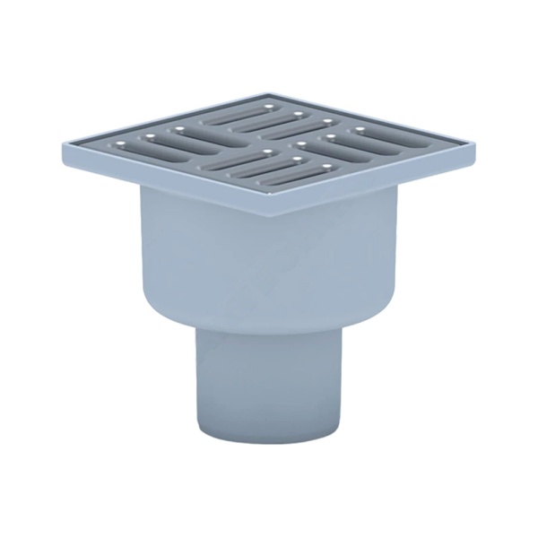 Трап нерег верт/вып сух/затв Дн50 нерж/реш 100х100 АНИ Пласт TQ5202