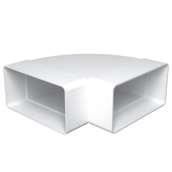 Колено прямоуг 90гр пласт 60х120 горизонтальное Эра 612КГП