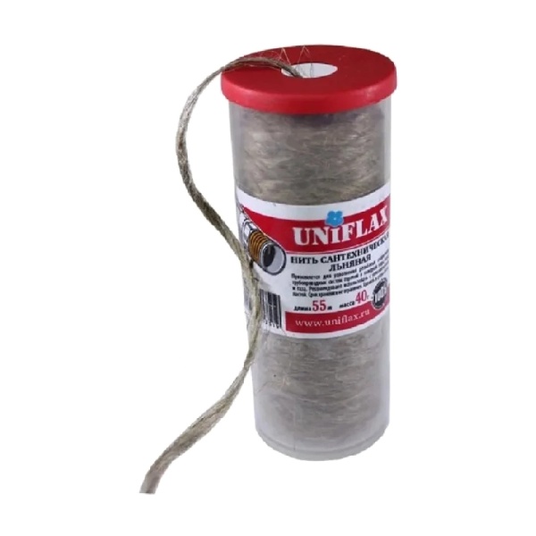 Нить льняная 55м банка UNIFLAX