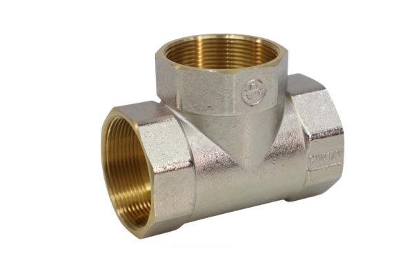 Тройник лат Ду25 м/м никель ГОСТ 32585 Aquasfera 9007-03