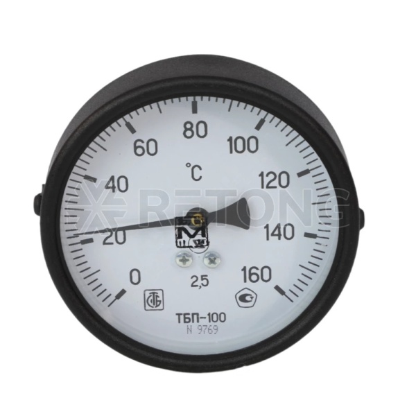 Термометр биметалл ТБП-Т 160С Дк100 L=64 G1/2" осев ЗТП Минск
