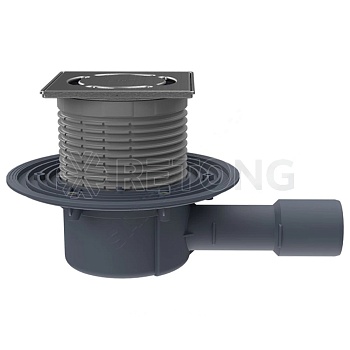 Трап рег гор/вып сух/затв Дн40/50 нерж/реш 115х115 HL HL510Prblue-3000