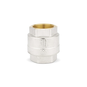 Обратный клапан Varmega VM04905, 1 1/2" ВР, с седлом из нейлона, никелированный