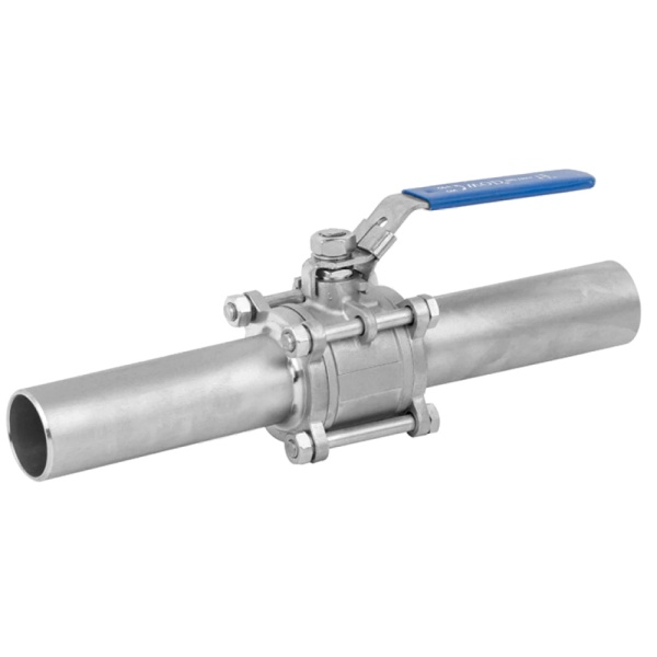 Кран шар SS304 4211H 3-х сост Ду80 Ру63 п/привар полн Benarmo