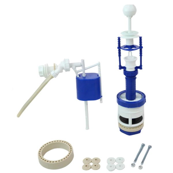 Арматура д/бачка набор 1/2" пл/ш б/под бел шток РБМ АС-5.1