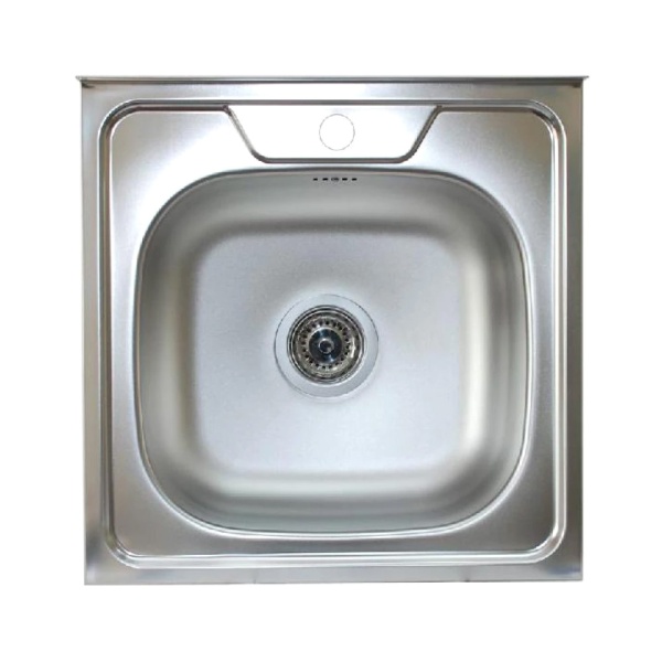 Мойка нерж AISI 430 накладн 500х500 0,4мм б/сиф 1 1/2 Владикс V-406