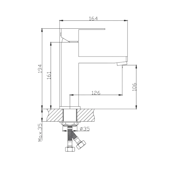 Смес/умыв однор лит/изл гайка Haiba HB10803