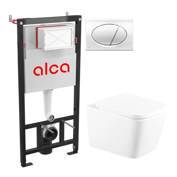 Система инсталл Quadra б/о унитаз+кн/хр сид дюр микр Selena/Alcaplast Q001WG/M71