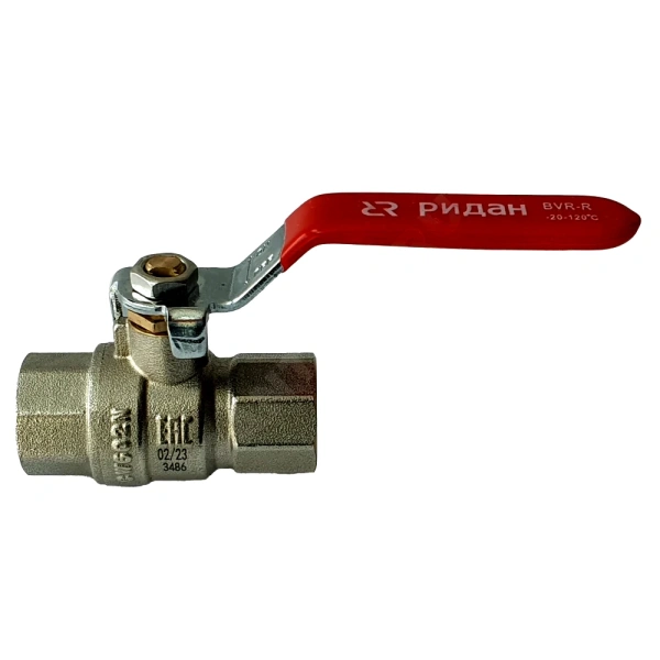 Кран шаровой Ридан BVR-R ГОСТ59553-2021 PN40 DN40ВР Т -20 °С...+120 °С латунь